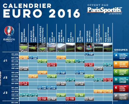 Télécharger Calendrier Euro 2016 PDF