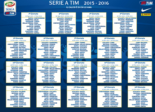 Calendrier Serie A