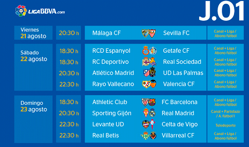 Visuel Calendrier Liga BBVA